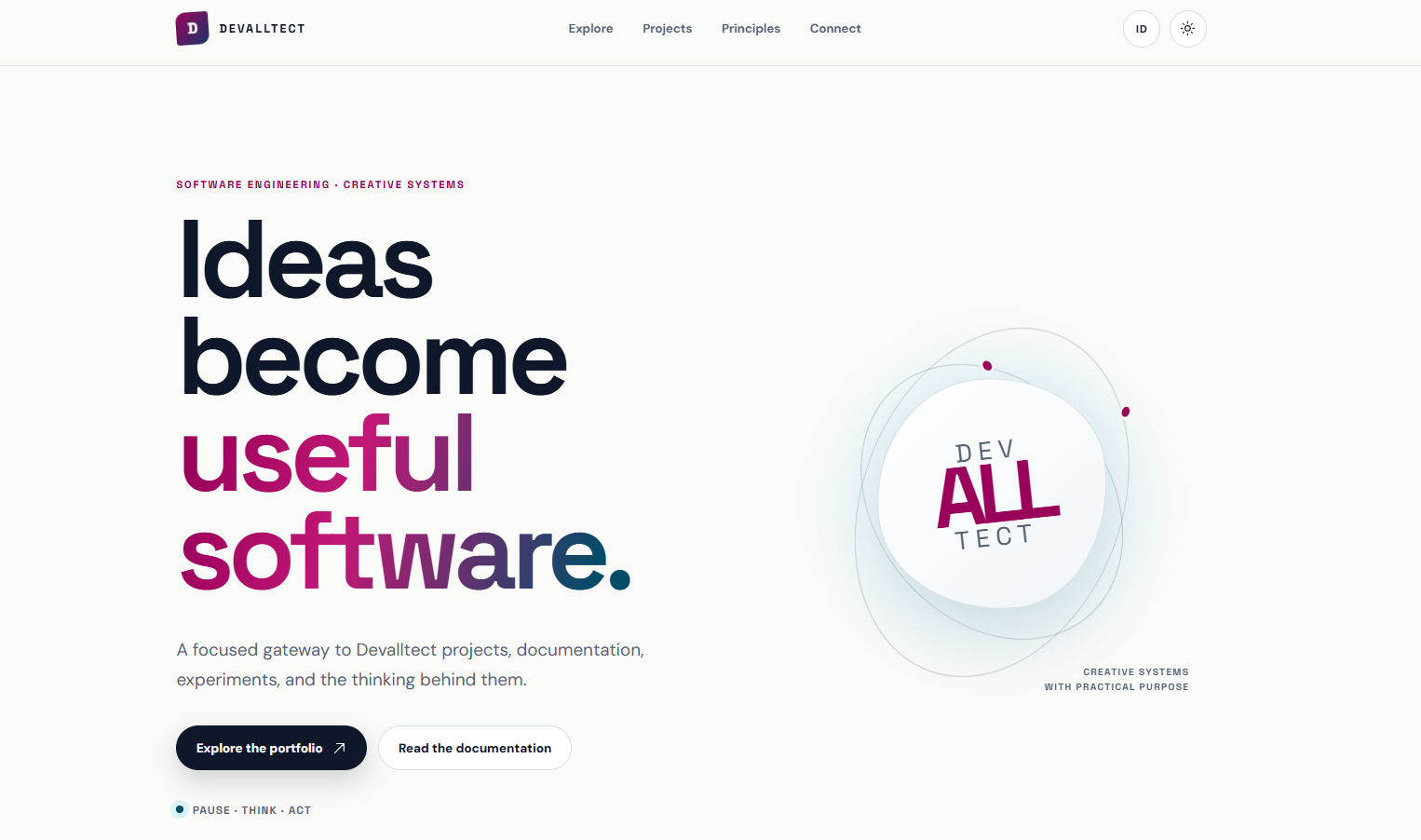Devalltect Homepage — Gerbang Proyek Dwibahasa