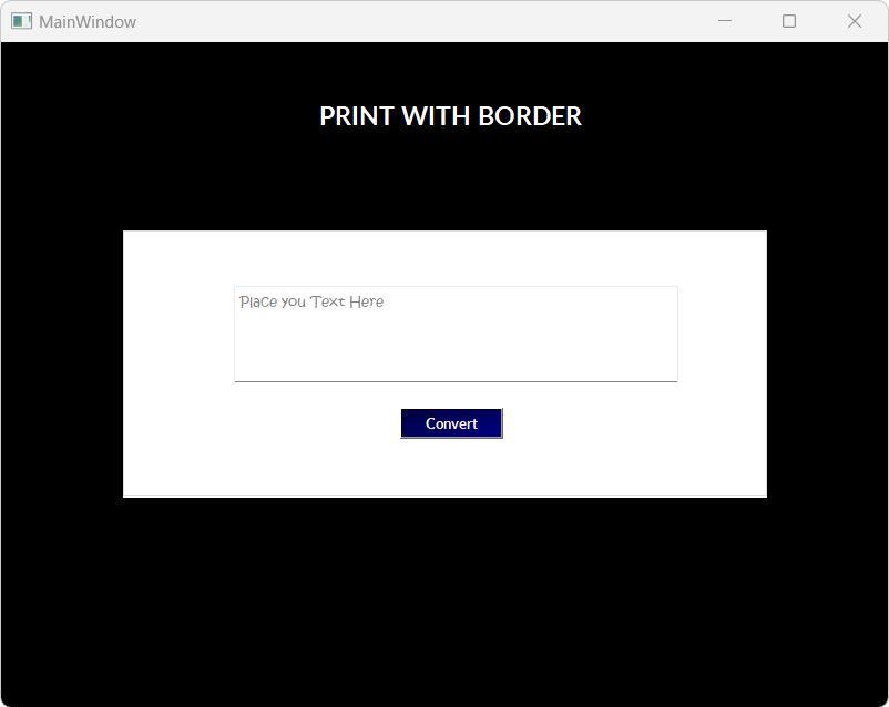 Utilities - Print With Border On Terminal