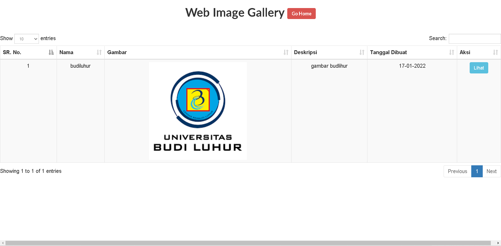 Web Image Gallery